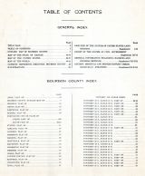 Table of Contents, Bourbon County 1920